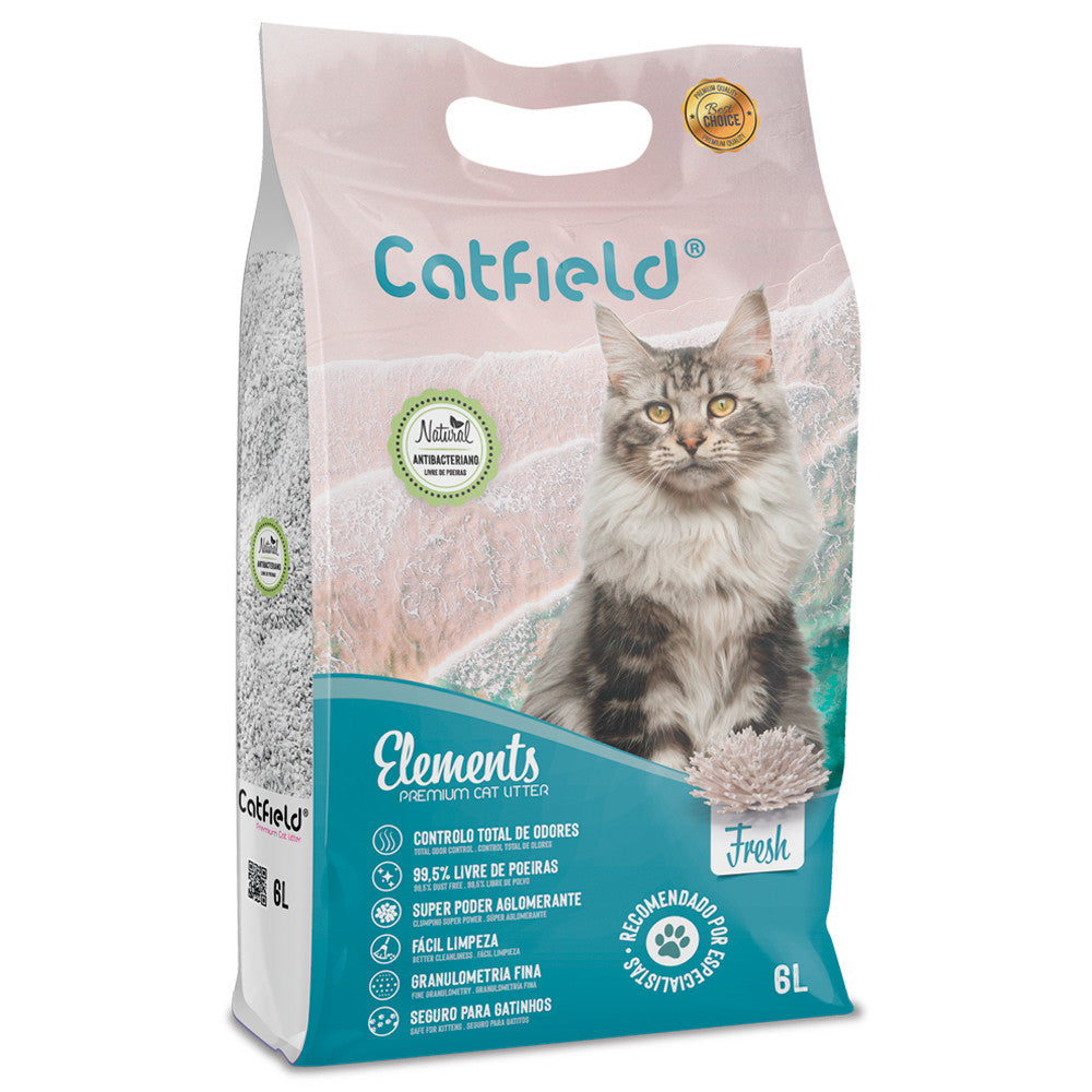 Areia de Marselha para gato - Catfield Elements Premium Fresh