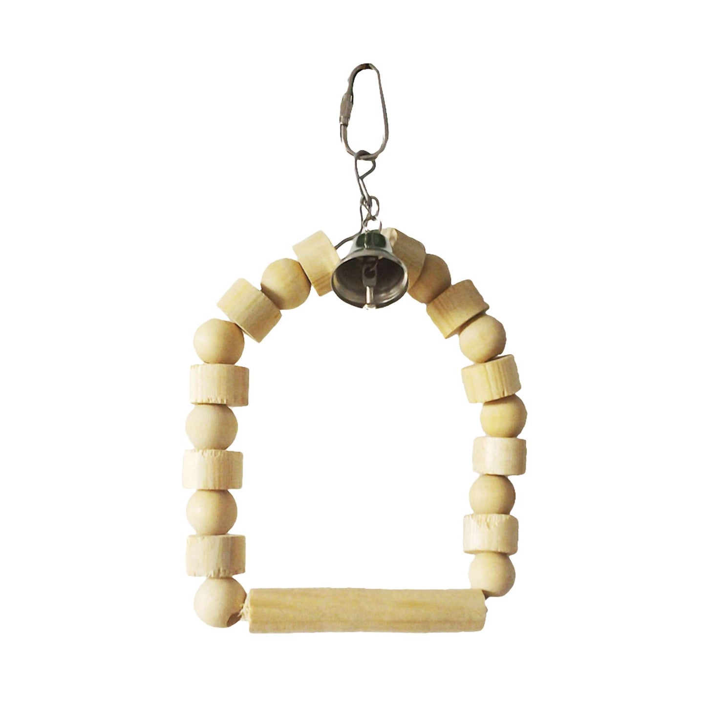 Brinquedo de balanço de madeira natural para pássaros 🐦🌿