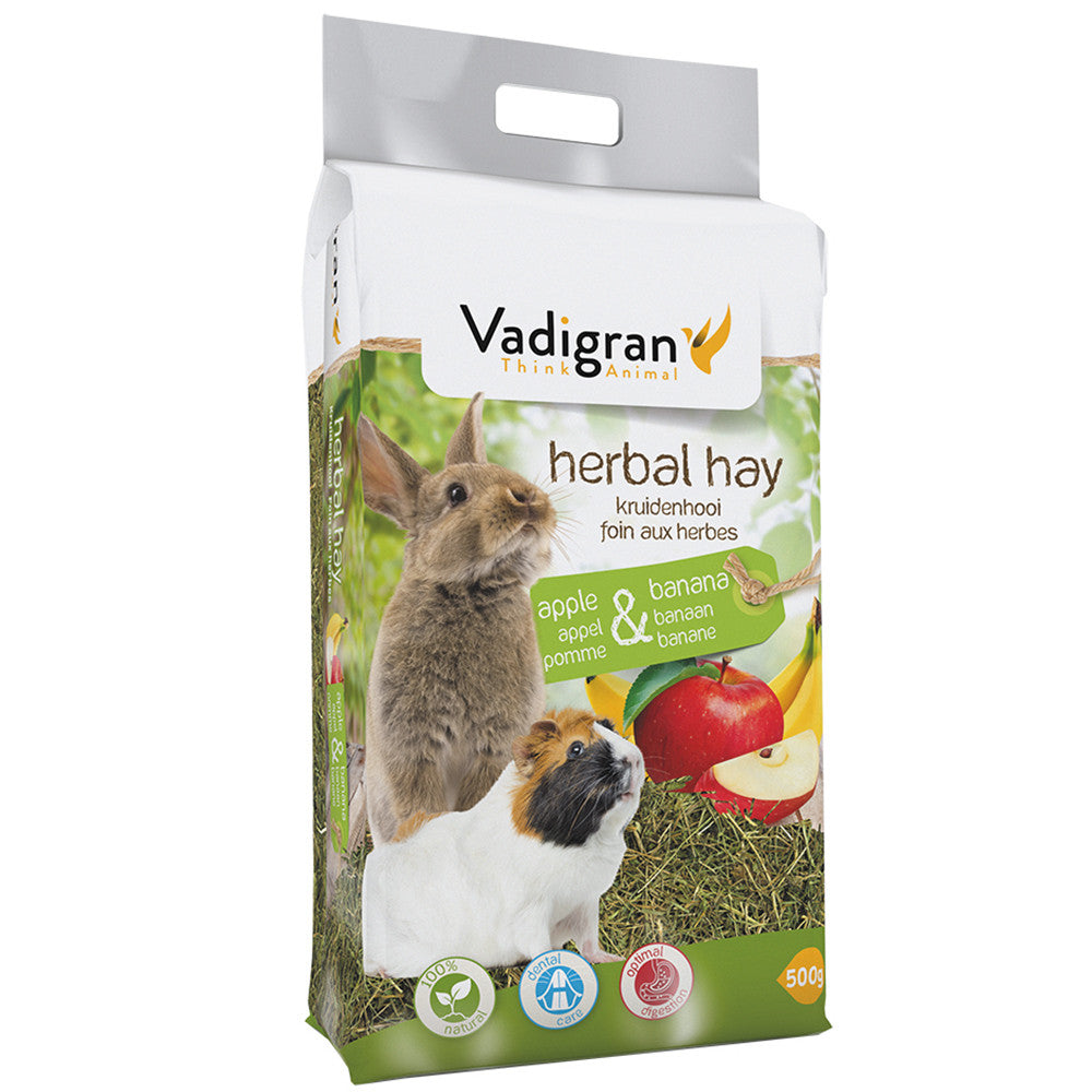 Feno Vadigran natural com maçã e banana para roedores
