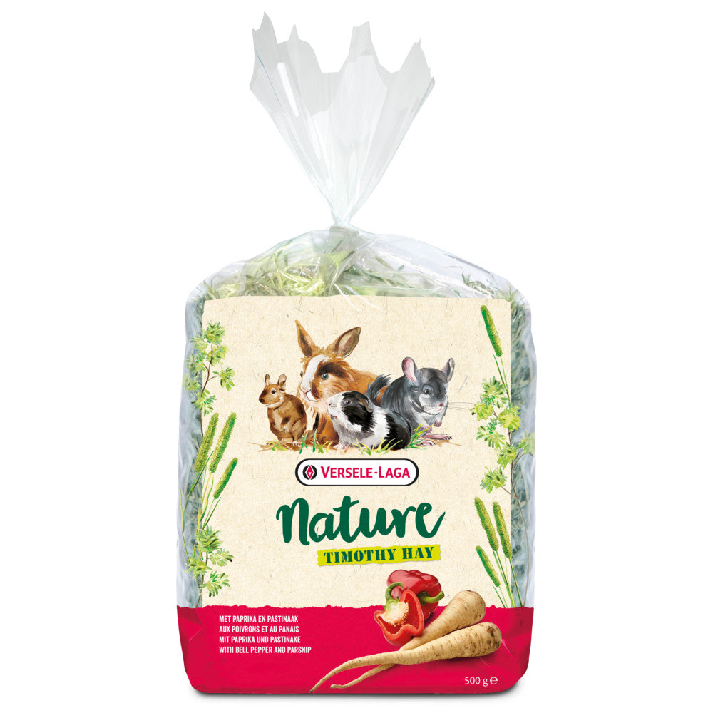 Feno Nature Timothy com pimentão e pastinaga