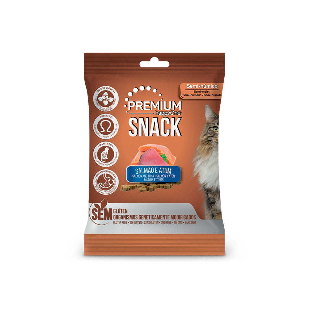 HappyOne Premium Snacks Salmão e atum para Gato 😺