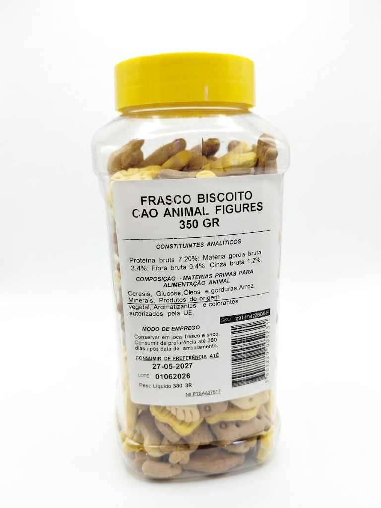 Frasco biscoito cão animal figures 350g