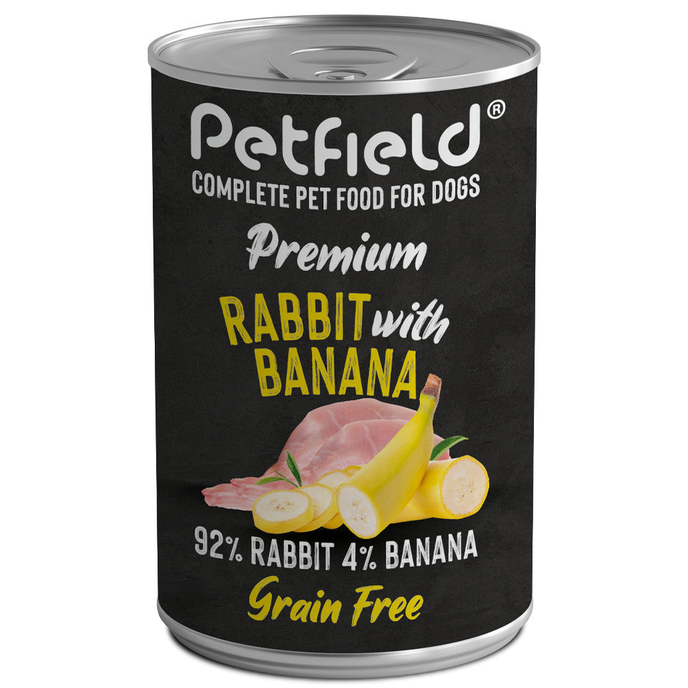 Petfield Premium - Alimento húmido para cão - Coelho e banana