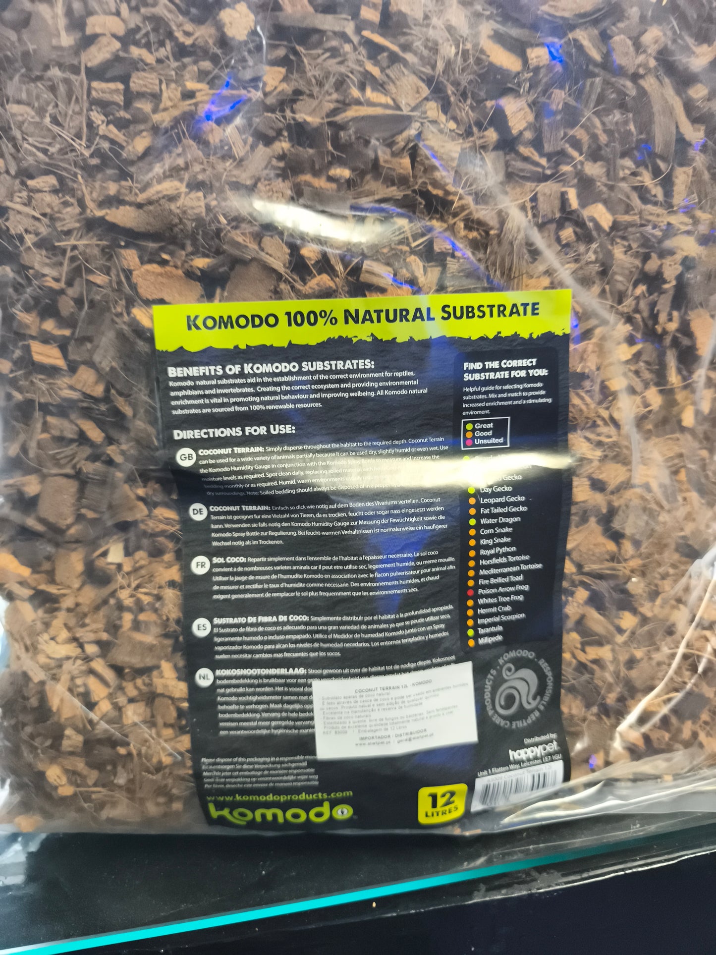 Substrato Coconut Terrain 12L Komodo