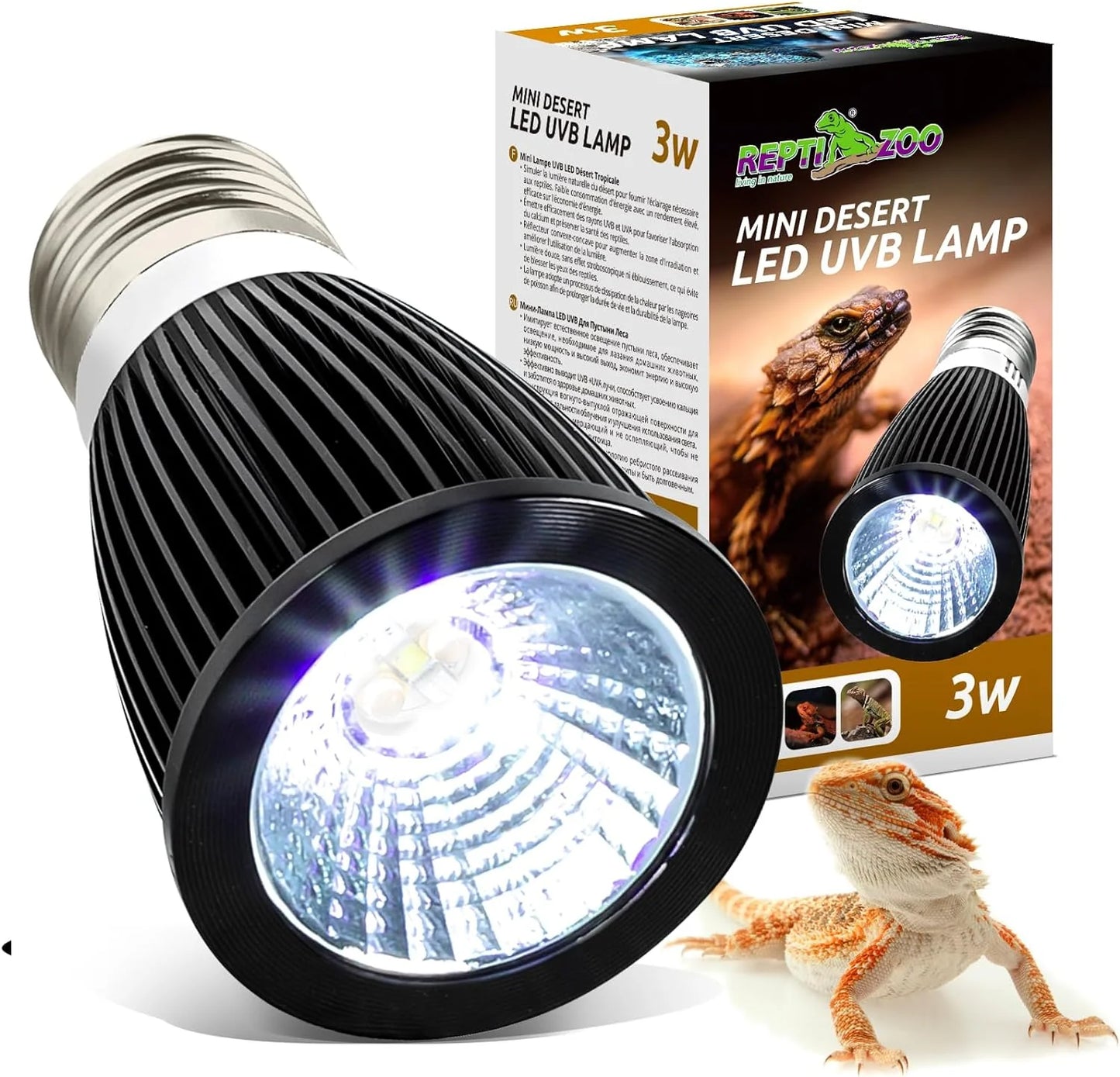 Lâmpada de réptil UVB 3W