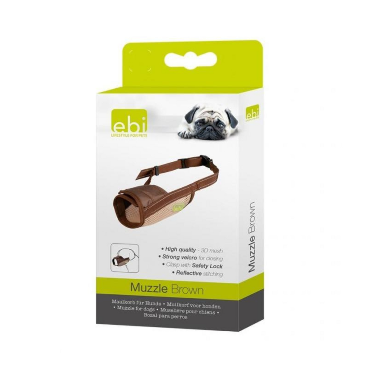Açaime Nylon com Rede EBI Castanho 🐶