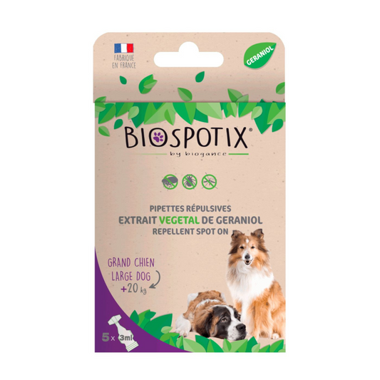 Biospotix - Pipetas repelentes naturais para cães grandes  🐶 🍃