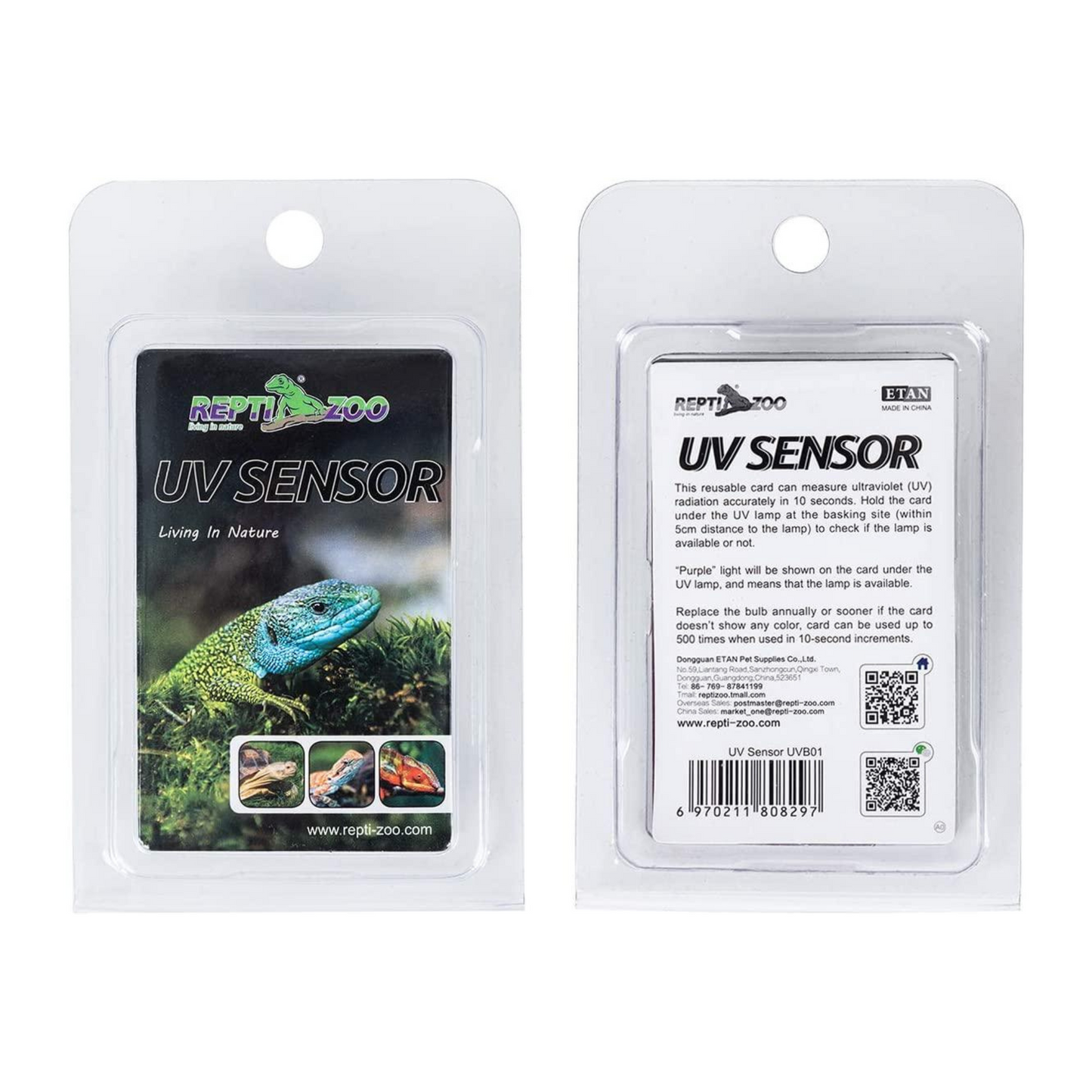 🦎 Cartão de Teste UVB/UVA para Répteis