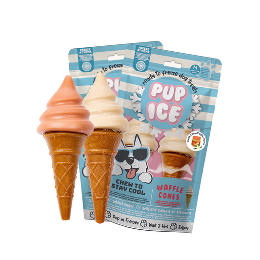 Gelado Pup Ice Waffle Cones Morango 🍓