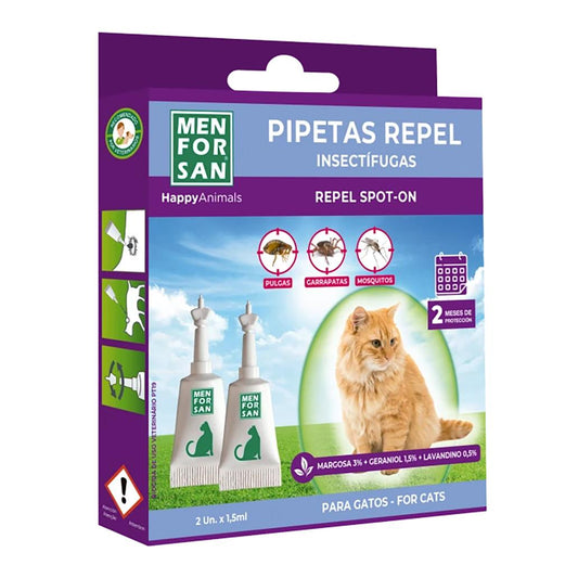 Pipetas repelentes de parasitas para gatos