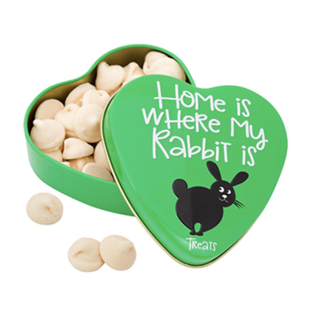 Snack para Roedores - Heart Tin "Home Is Where My Rabbit Is"