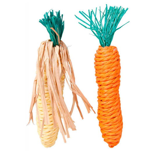 Cenoura e espiga em sisal para roedores 🐇