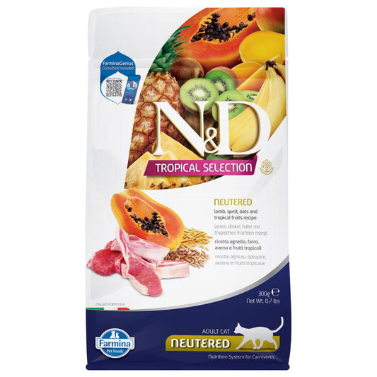 N&D Tropical Selection Cordeiro, Gato Neutered