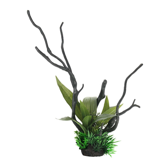 Troncos com plantas