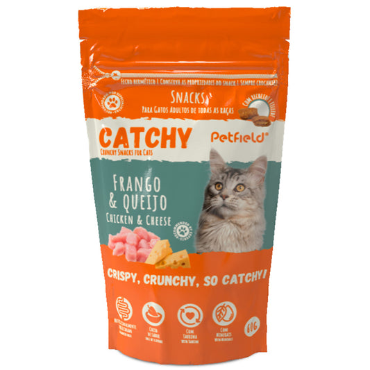 Petfield Catchy - Snacks de frango e queijo para gatos 🐱