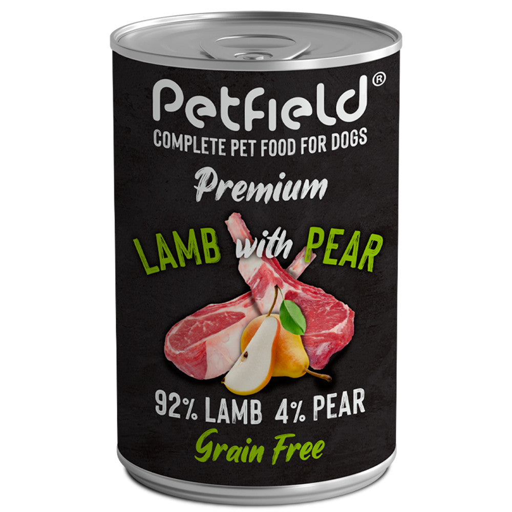 Petfield Premium - Alimento húmido para cão - Borrego e pera