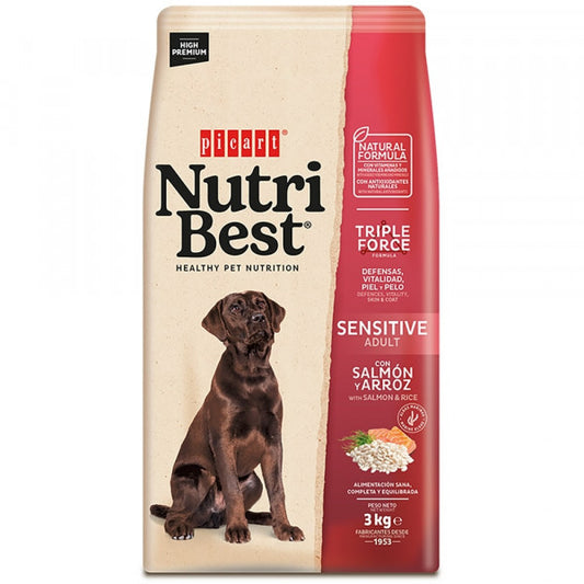 Picart Nutribest High Premium Cão Adulto Sensitive - Salmão e Arroz