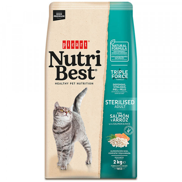 Picart Nutribest High Premium Gato Esterilizado - Salmão e Arroz