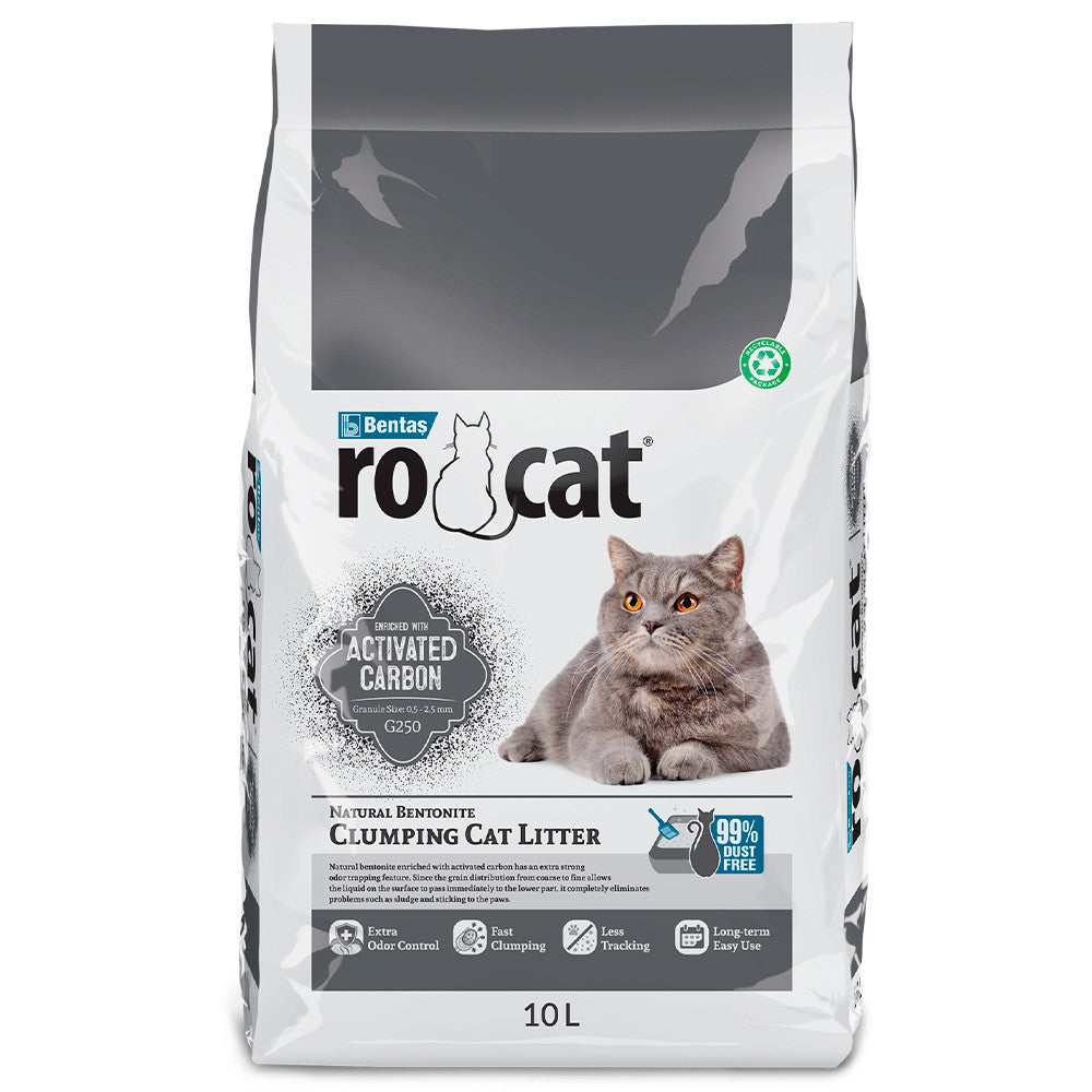 Ro Cat Areia de gato com carvão ativado 10l